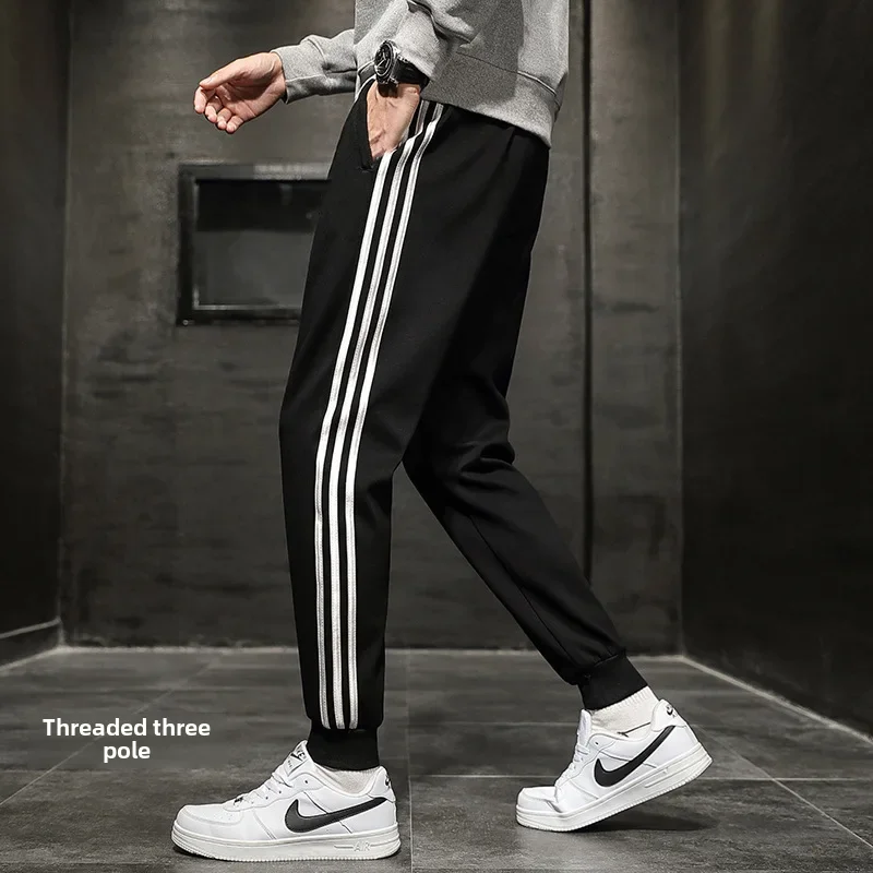 Autumn New Men's Loose-fit Casual Pants Student Three-pocket Sweatpants Trendy Streaming Footwear Women's Jogging Pants