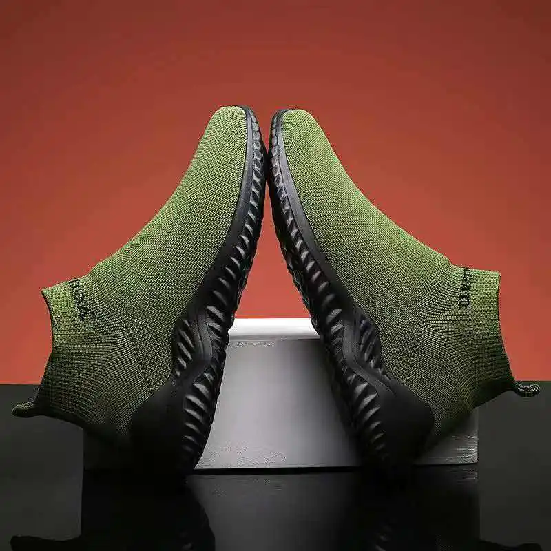 2026 Spring summer men's fashionable sports casual elastic socks and shoes comfortable lightweight breathable shoes size 39-46
