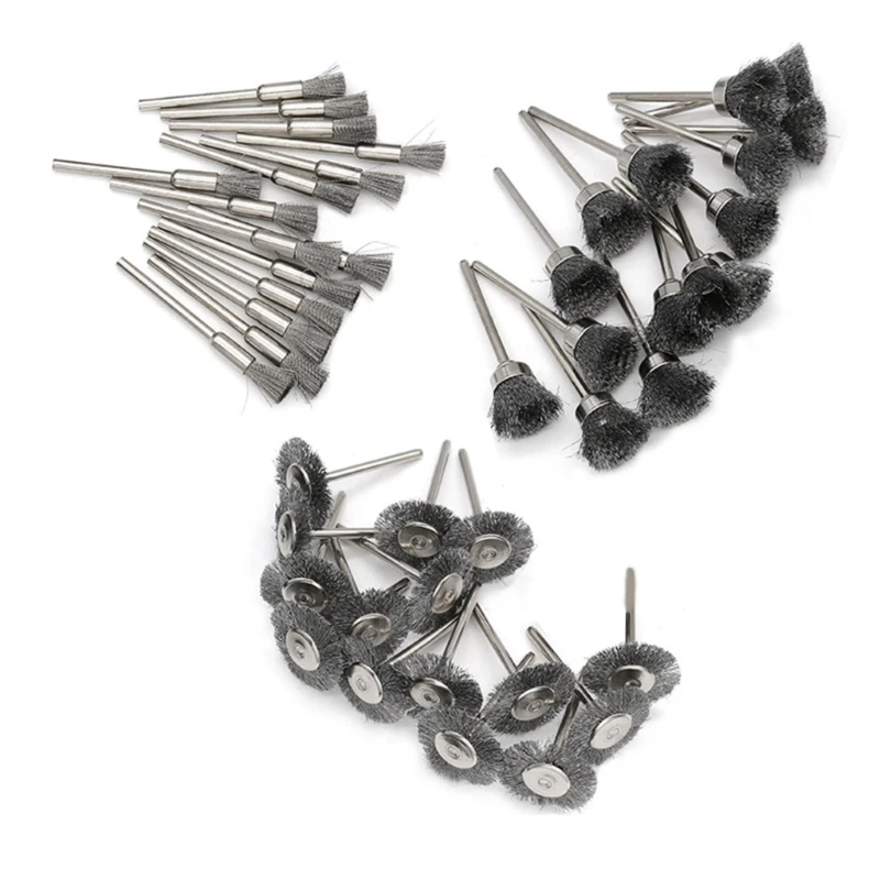 45Pc/15Pc Bàn Chải Dây Dây Thép Đánh Bóng Bánh Xe Cho Nhiều Ứng Dụng Khác Nhau Thả Vận Chuyển