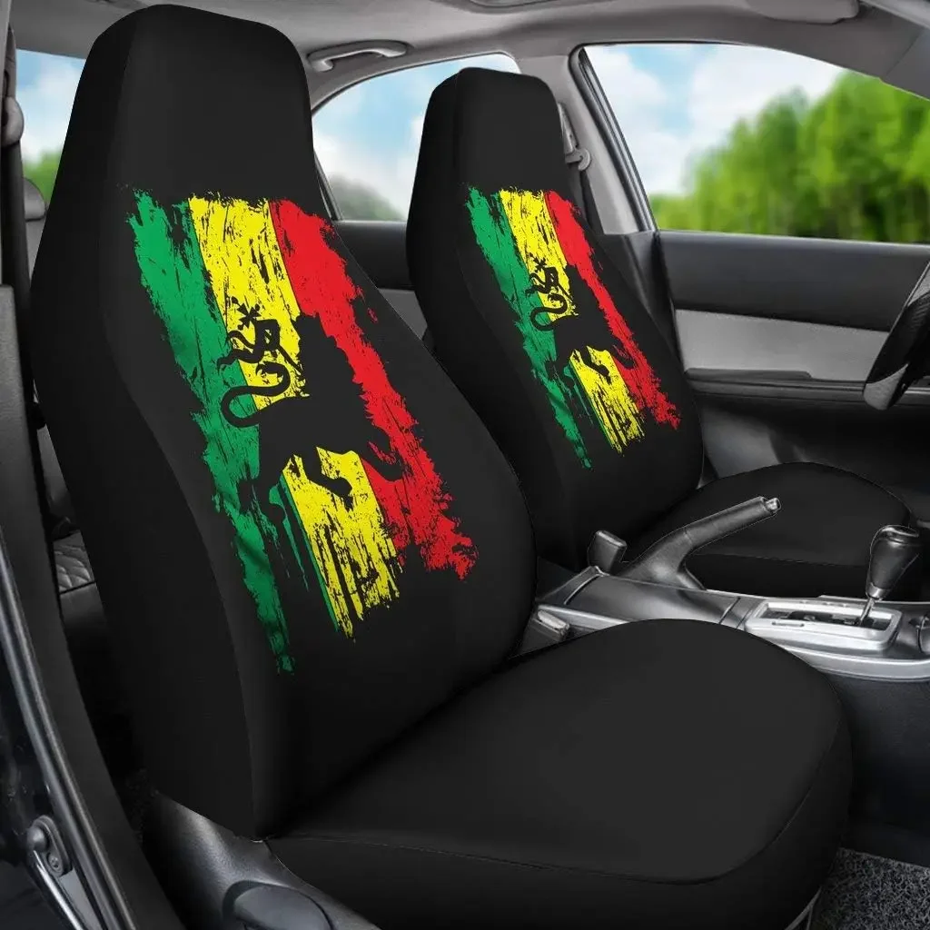 Rasta Flag Rastafarian Faith Jah Bless Earthstrong Lion of Judah Praise Car Seat Covers Seat Protector Auto Seat Covers