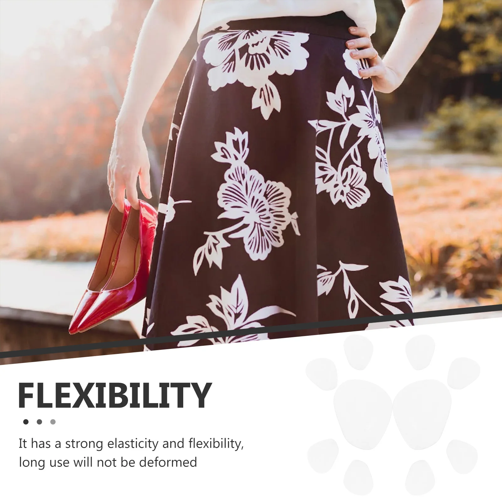 

5 Pairs Anti-slip Foot Pad Insoles Gel Cushions Forefoot High Heel Thicken Shoes