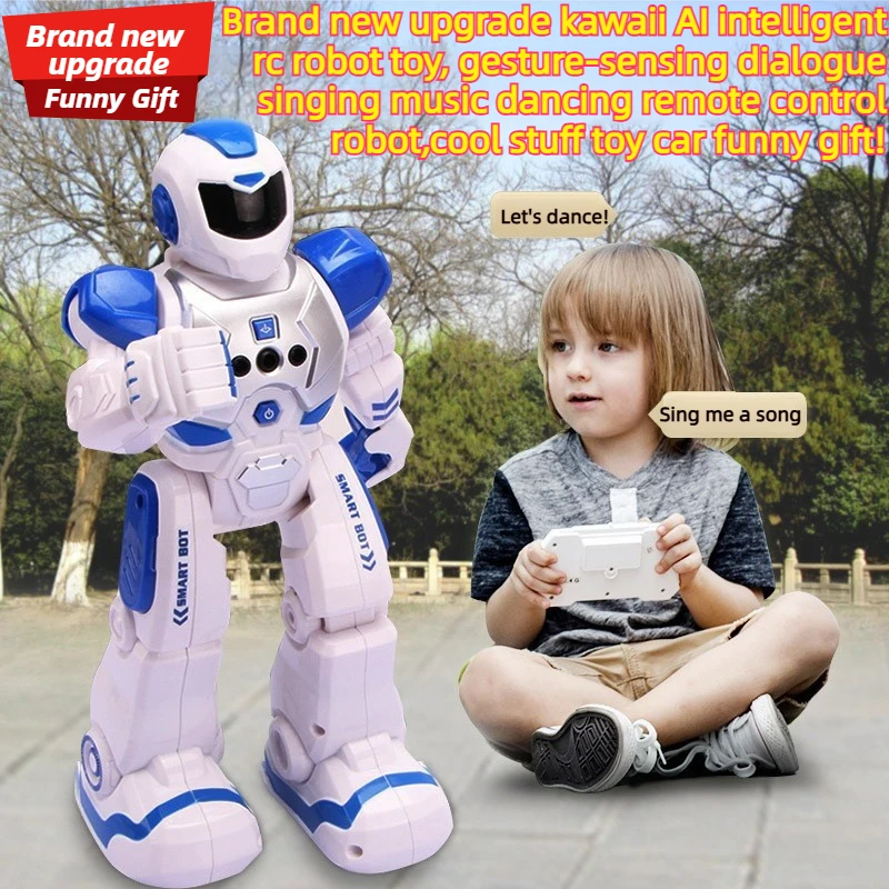 Cool Stuff Toy Car Funny Gift-Kawaii AI Intelligent Rc Robot,Gesture-sensing Dialogue Dancing Rc Cars,Anti Stress Toys for Kids