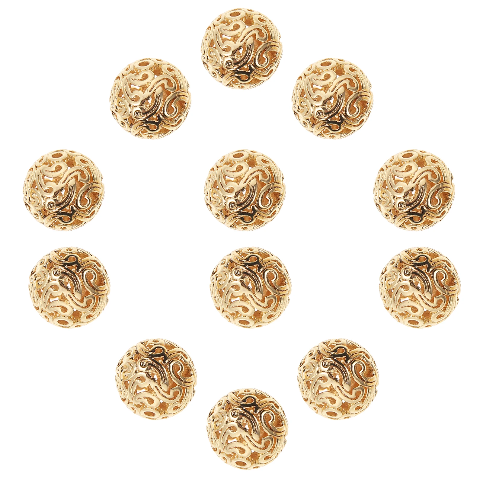 

20PCS Ball Beads Round H made Bead Hollow Out DIY Crafts Jewelry Accessories Creative Diy Bead Design Long Use