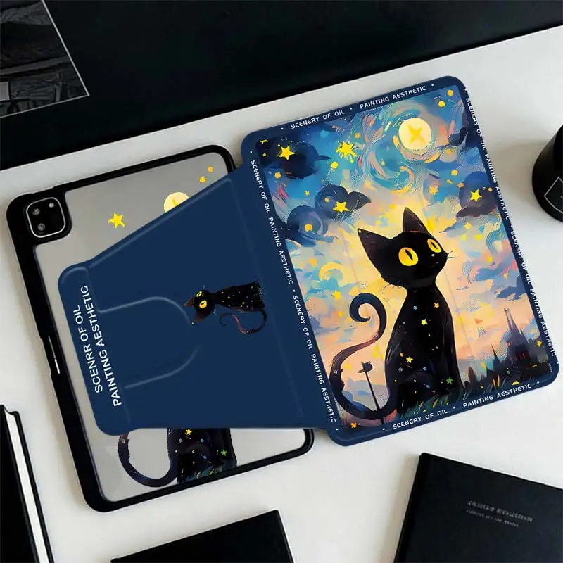 Multi-Angle 360° Rotate Acrylic Cover For iPad A16 2025 11 Air11/13 iPad 10.2 7/8/9 4/5 10.9 10th IPad Mini6 8.3 Pro 10.5 Pro11