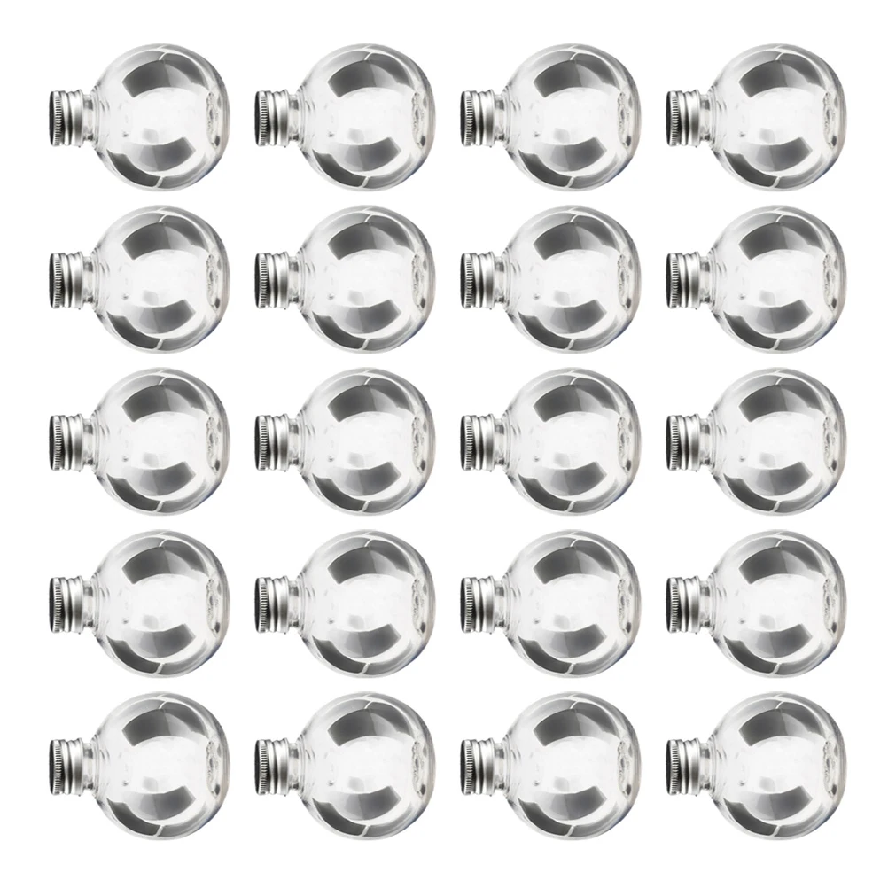 

20Pcs Spray Bottles Clear Pet Bulb Shaped Screw Cap Leak Proof Empty Bottles for Wedding Party Decoration Message Storage