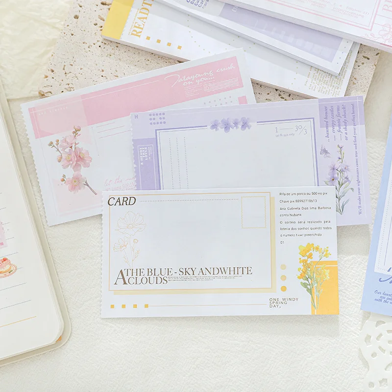 Paper Trace Light Retro Special Paper Note Book Flower Garden Map Series Simple Flower Note Note Ledger Notes