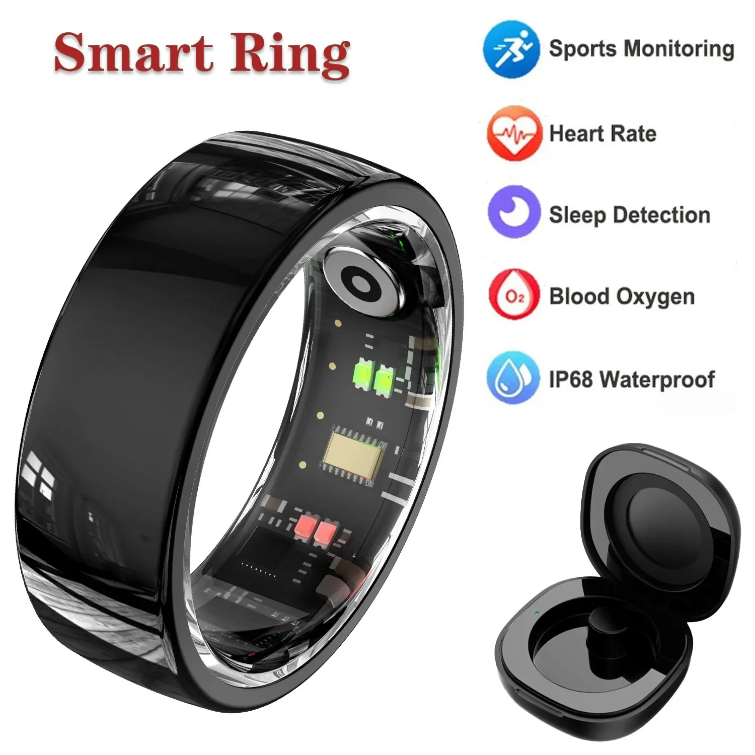 2025 novo anel inteligente de cerâmica nfc masculino feminino, ip68 e 5atm à prova d'água, modo multiesportivo monitor de sono de saúde para xiaomi android ios