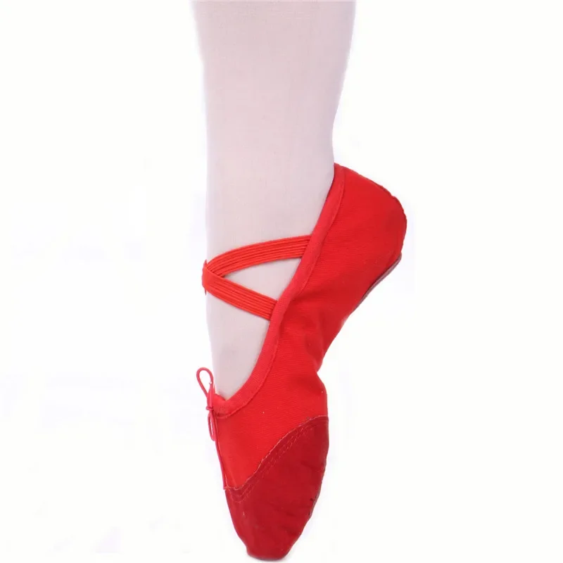 Zapatos para niñas, zapatos de Ballet de baile de suela blanda para niños, adultos, mujeres, zapatos de lona transpirables para practicar gimnasio, Yoga y danza