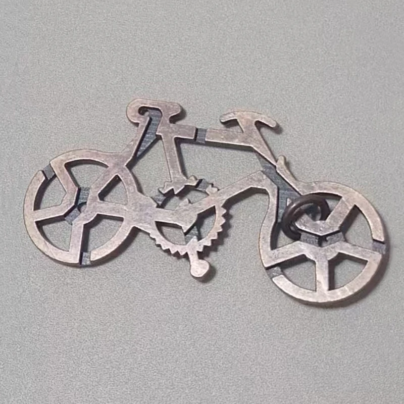 Bicicletta Puzzle in metallo Rompicapo Test IQ Giocattoli Giochi mentali educativi Disentanglement Trucco magico Regali novità per bambini Adulti