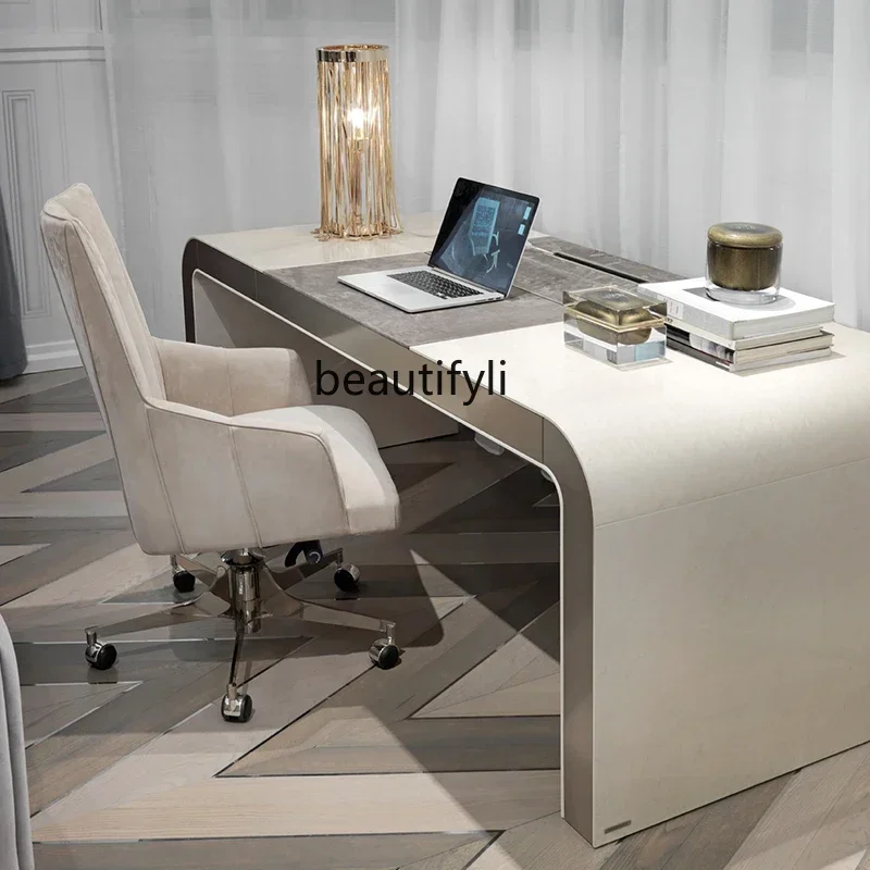 A139  Simple Modern Desk Home Computer Desk Writing Desk Italian Boss   Solid Wood