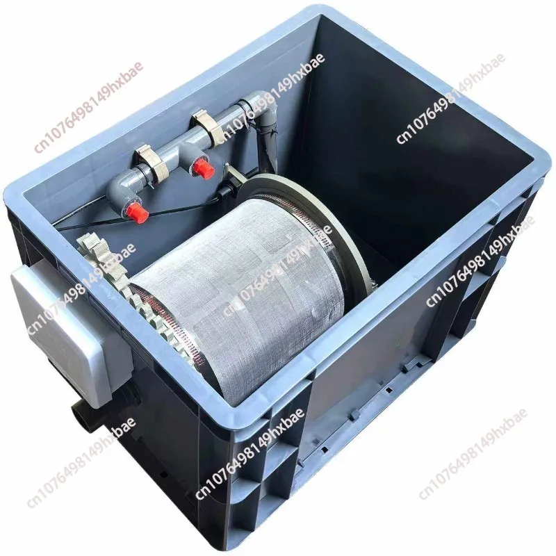 Microfilter all-in-one machine 110V fish pond backwash automatic filter, koi fish centrifuge with sedimentation compartment