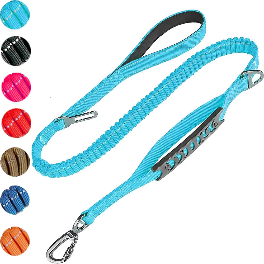 Fashion&cool Robuste Hundeleine, speziell für große Hunde, reflektierender, stoßdämpfender Bungee-Autosicherheitsgurt für das Hundetraining – Detail 5