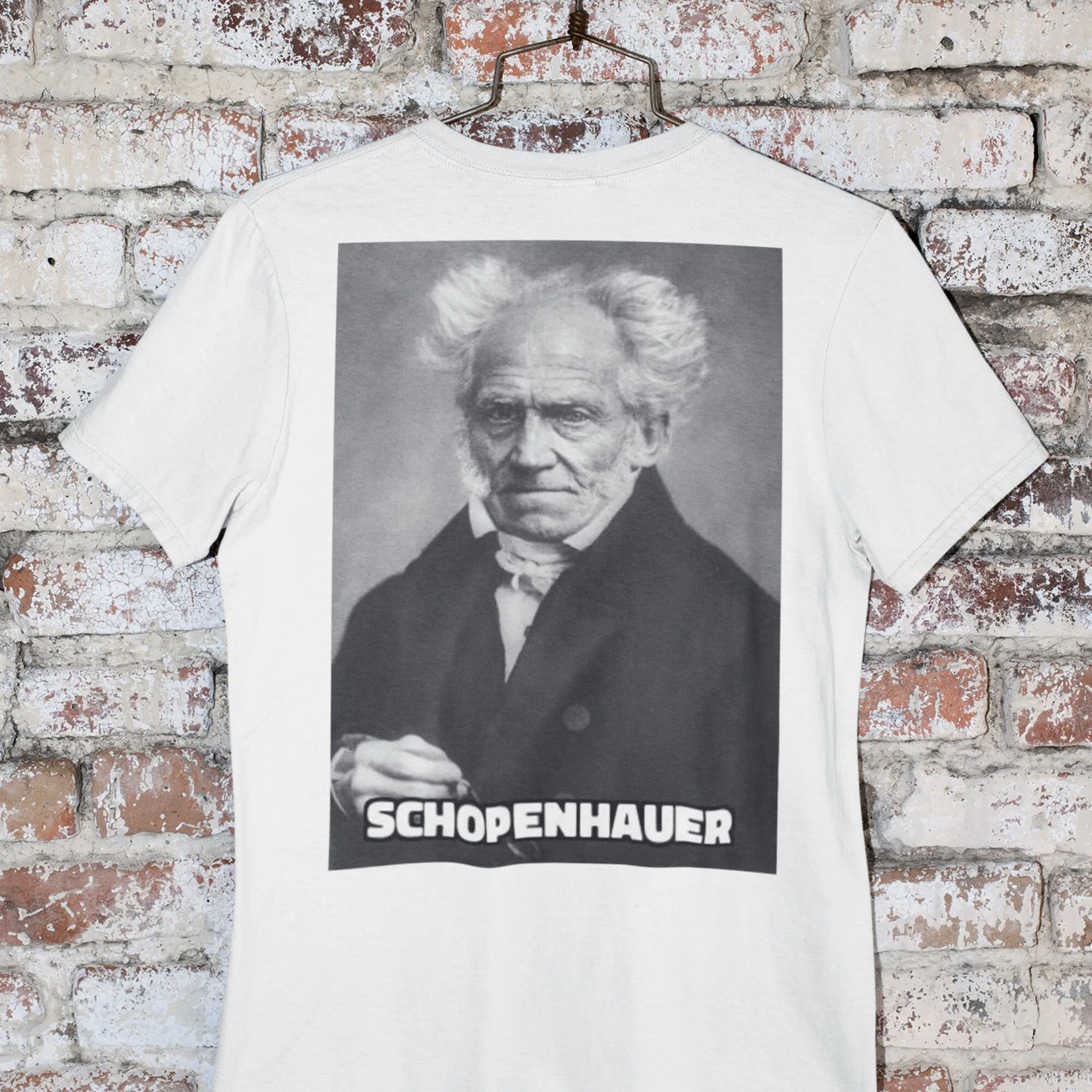 Arthur Schopenhauer Great German Philosopher T shirt G500 5 3 oz long or short sleeves