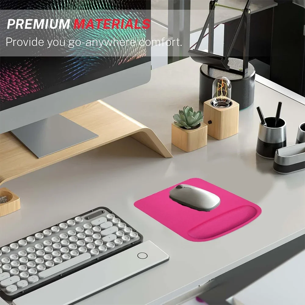 แผ่นรองเมาส์กันลื่นแผ่นรองเมาส์แบบนุ่มแผ่นรองเมาส์สี่เหลี่ยมกันลื่นสำหรับคอมพิวเตอร์แล็ปท็อปสำหรับพิมพ์ชุดอุปกรณ์สำนักงาน