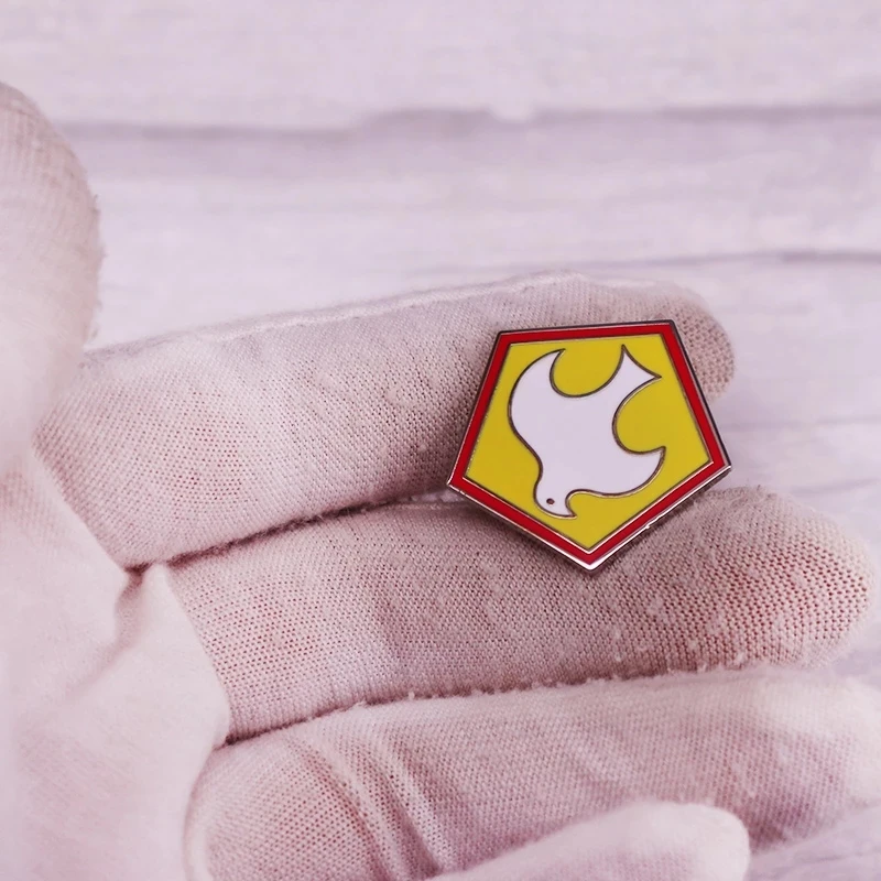 السلام حمامة السلام التلبيب دبابيس على ظهره الجينز المينا بروش دبوس المرأة موضة مجوهرات هدايا الحمام شعار الكرتون شارات #3