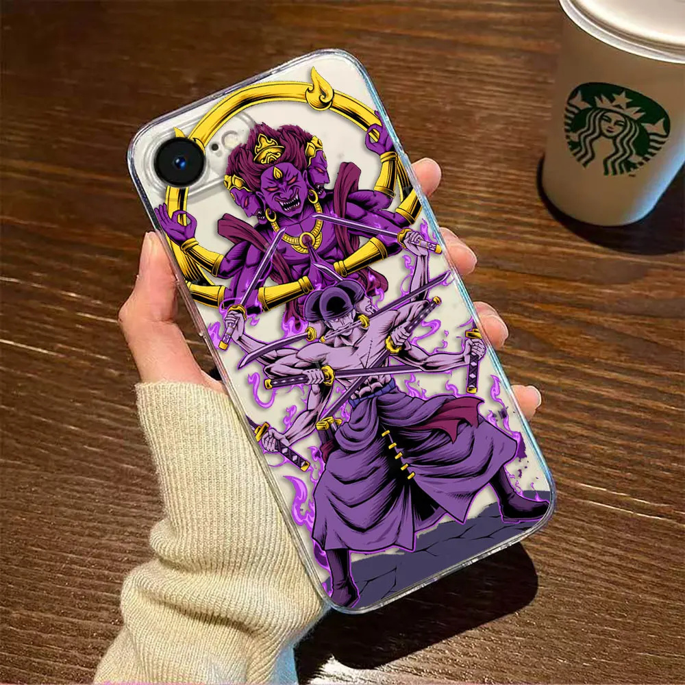 One P-Piece Luffy Zorro Gear 5 Clear Phone Case For Redmi Note 15 14 13 12 11 11T 11S 10 9 10S 9S 8 Pro Max Plus DIY Case Cover