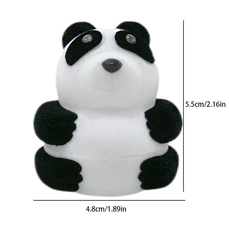 Cute Panda Velvet Jewelry Box Organizer Wedding Ring Box Gift Box Container Jewelry Storage Case Earring Necklace Display