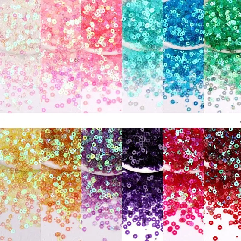 3mm Mini Sequin Flat Round 10g/Bag PVC Loose For Needlework Jewelry Making DIY Crafts Sewing Clothes Decoration DIY Accessory