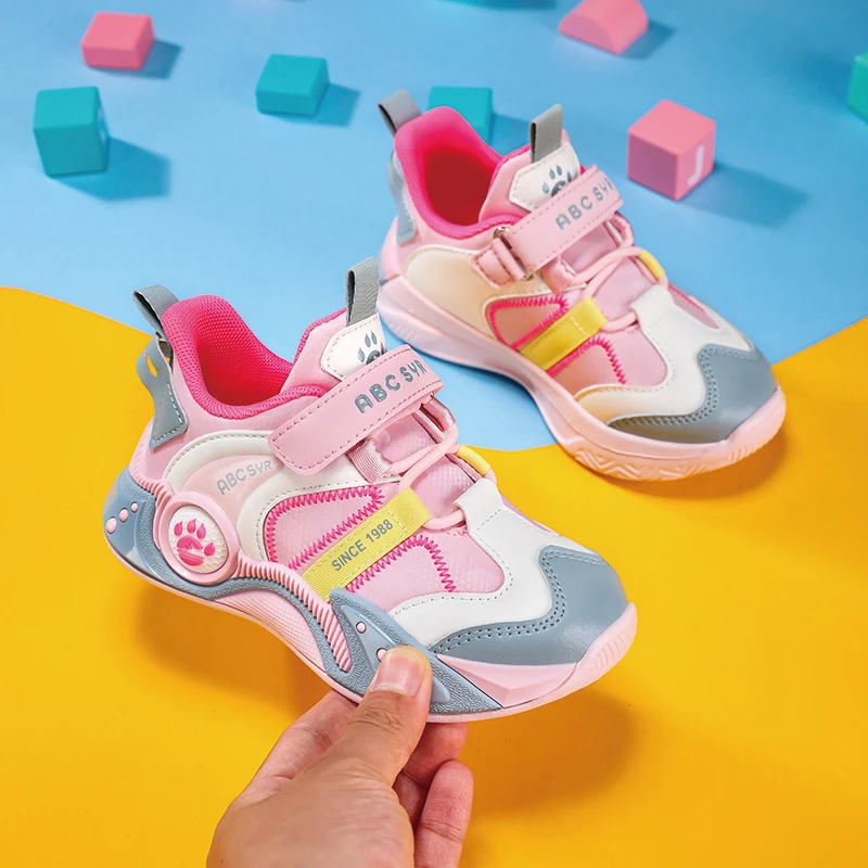 خليط بو أطفال أحذية رياضية ربيع الخريف مشبك الأطفال كرة السلة أحذية رياضية لينة أسفل بنين بنات منتصف قطع حذاء كاجوال