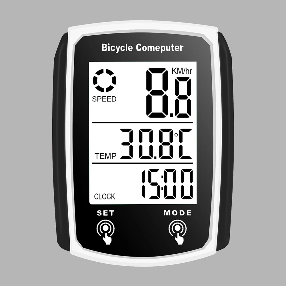 Wired Meter Bicycle Computer Speedometer Waterproof Bike Kilometer Counter Temperature Display Cycling Odometer Stand