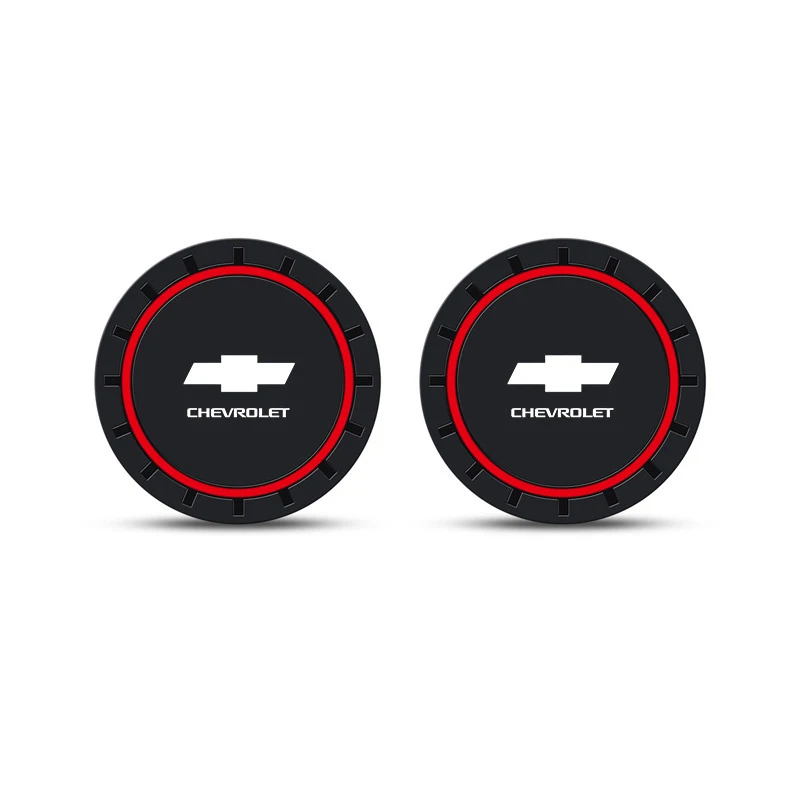 Portavasos de GEL de sílice para coche, alfombrilla de posavasos antideslizante, almohadillas de soporte de botella de agua para Chevrolet