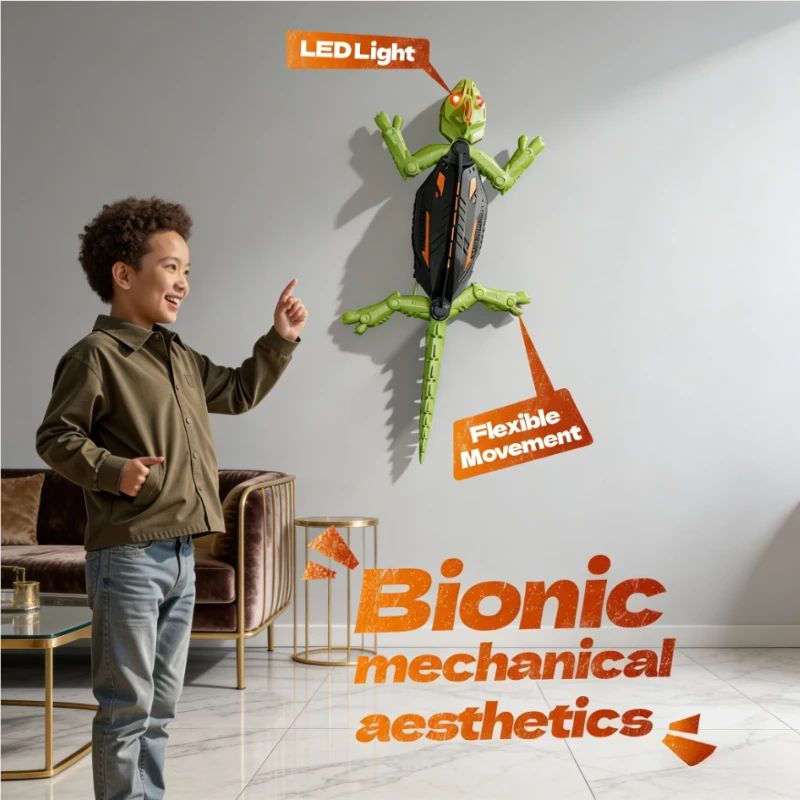 

Remote Control Wall Climbing Lizard Robot Toy Realistic Biomimetic Gecko Climbs Glass Smooth Walls Christmas Gift