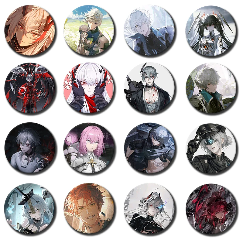 1PC 58mm Round Anime Lapel Pins Game Punishing Gray Raven Badge for Backpack Accessories Jewelry Gifts Stylish Ornament Brooches
