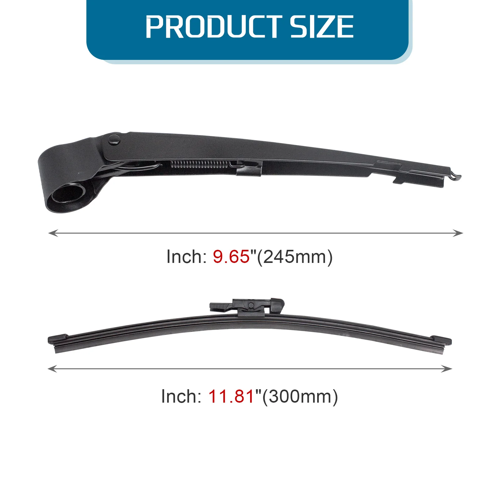 FOR Mercedes-Benz GLC 2016-2019 300 350e AMG GLC 43 63 Rear Wiper for Arm Blade Set Replacement Made of Natural Rubber