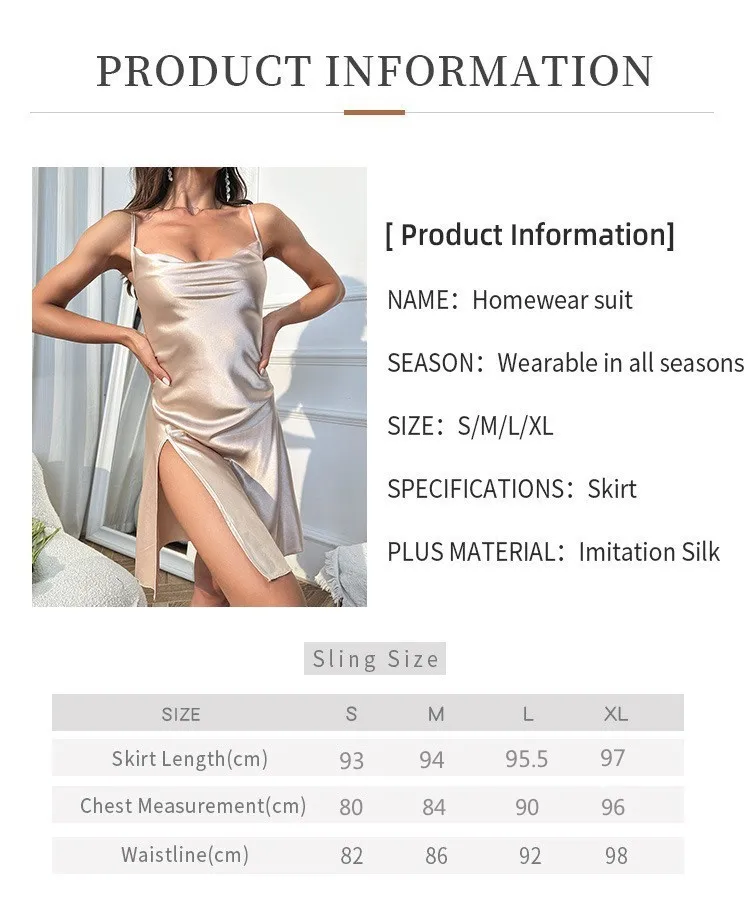 Short Nightdress Mini Lingerie Women Sexy Homedress Satin Nightgown Backless Sleepshirt Chemise Nightwear Lady Elegant Sleepwear