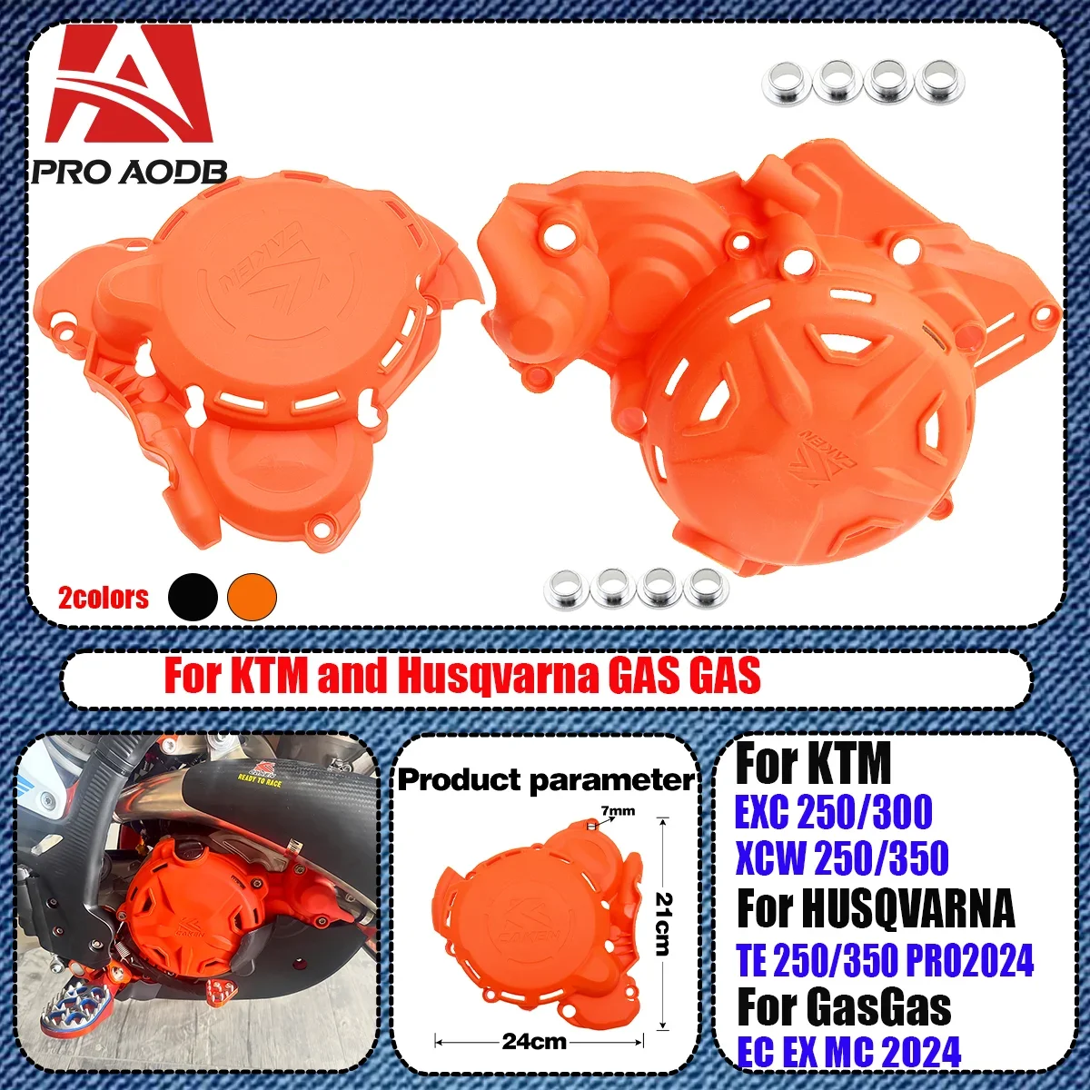 

NEW 2025 Motorcycle For KTM Husqvarna EXC XCW 250 300 TE250 TE300 PRO EXC250 EXC300 Engine Ignition Clutch Cover Protector Guard