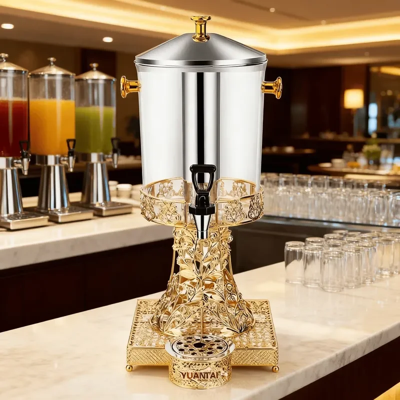 Commercial Hotel 8L Stainless Steel Self-Service Beverage Juice Dispenser Cold Drink Water Machine