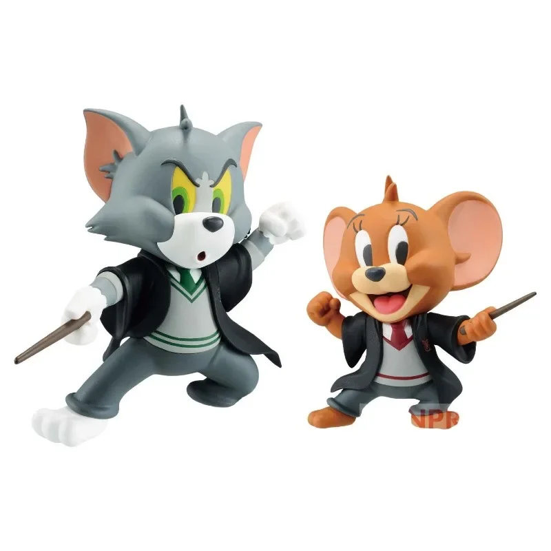 6pcs/bag Bandai Tom and Jerry Anime Action Figures Collection Ornaments Model Toys Birthday Gift PVC 8-10cm