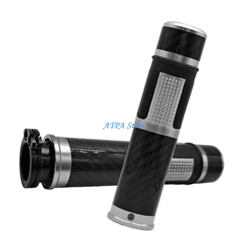 

U13C Carbon Fiber Patterned Motorcycle Grips Easy to Install Motorcycle Handle Grips for Riders Seeking & Functionality