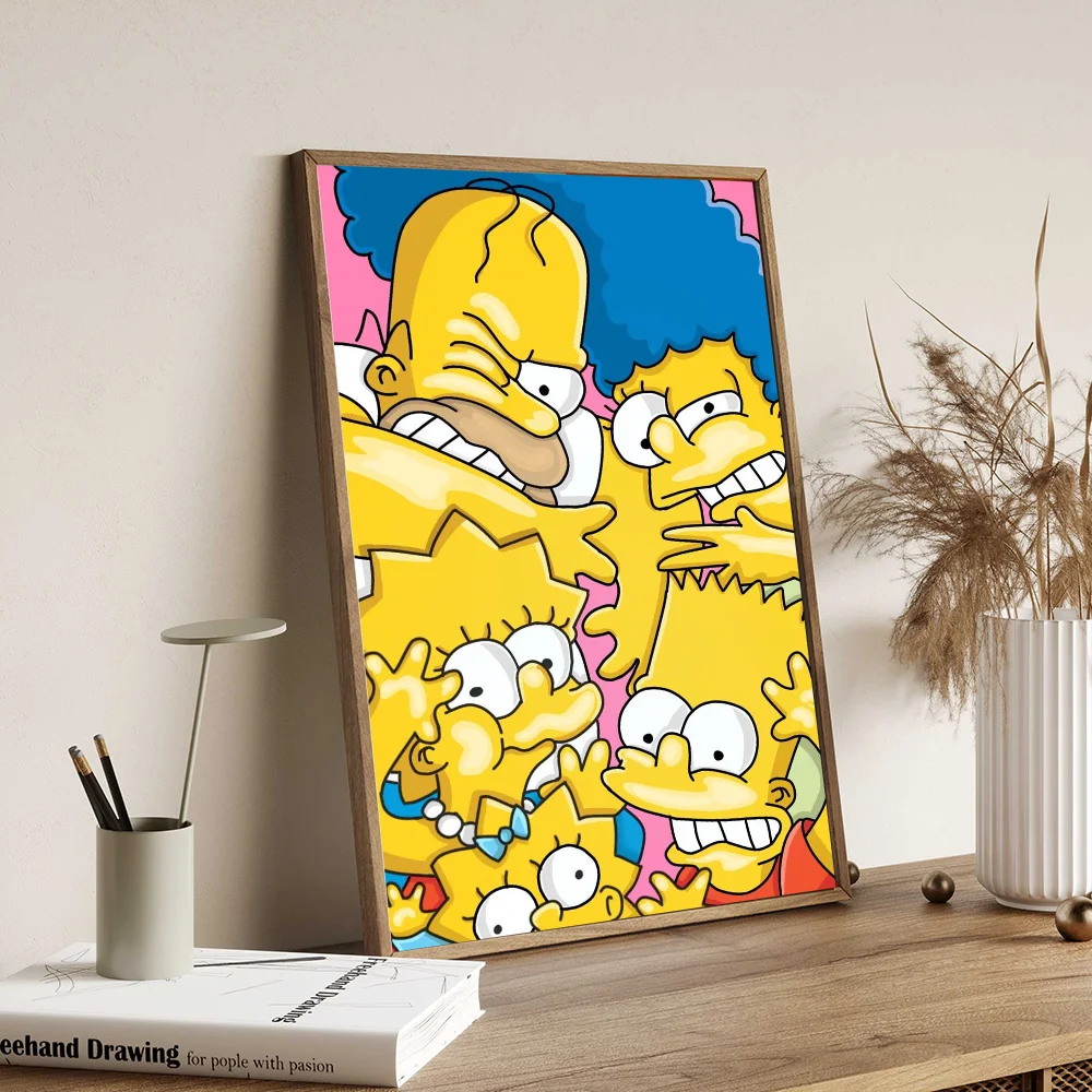 Classic Anime Simpsoning Canvas Painting Wall Art Pictures Cartoon Classic Movie Posters Vintage Room Bar Cafe Decor Home Decor