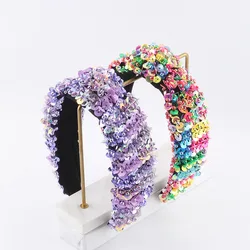 New Colorful Dopaminergic Hair Accessories Inlaid Scale Baroque Headwear For Women Wedding Party Sense Of Advanced 180