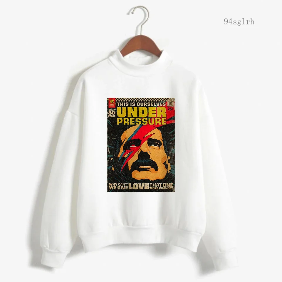 Sudadera con capucha de Freddie Mercury para mujer, jersey de manga larga Kawaii Queen Band, sudadera con gráfico de dibujos animados, ropa de calle