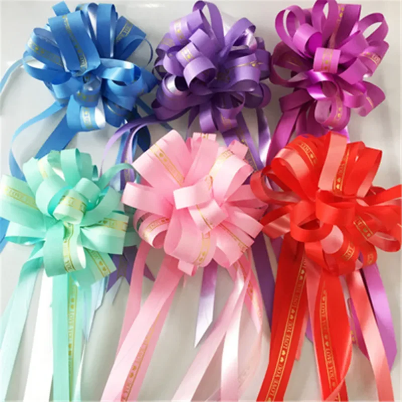 5/20Pcs DIY Pull Bows Gift Knot Ribbon Party Christmas Ornament Gift Wrapping Bows Ribbon Pull Bows Birthday Wedding Decoration