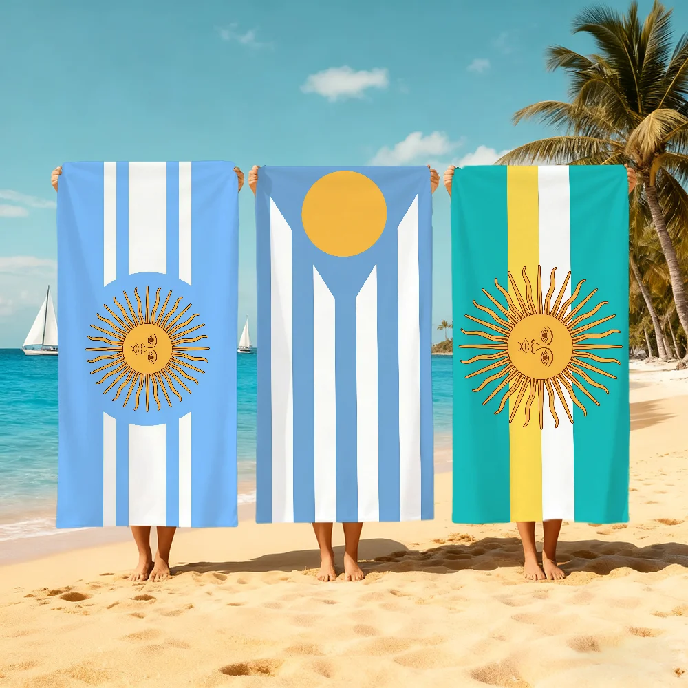 Toalla A-argentina grande de microfibra de secado rápido, suave, para playa, viajes, fitness, sauna, baño y camping