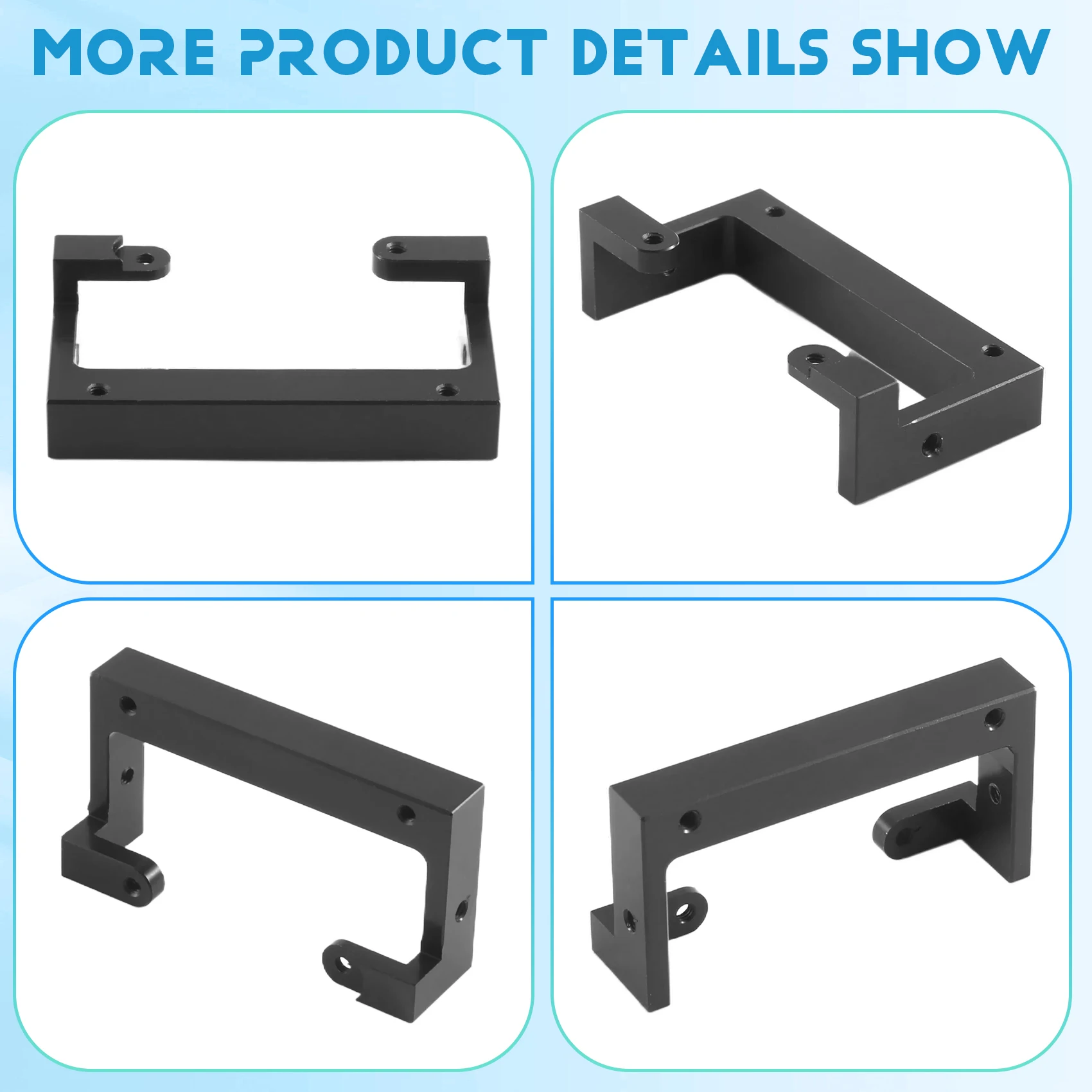 Metalowy wspornik zderzaka do WPL C14 C24 C24-1 C34 B14 B24 B16 B36 MN D90 MN99S RC Car Upgrade Parts, czarny