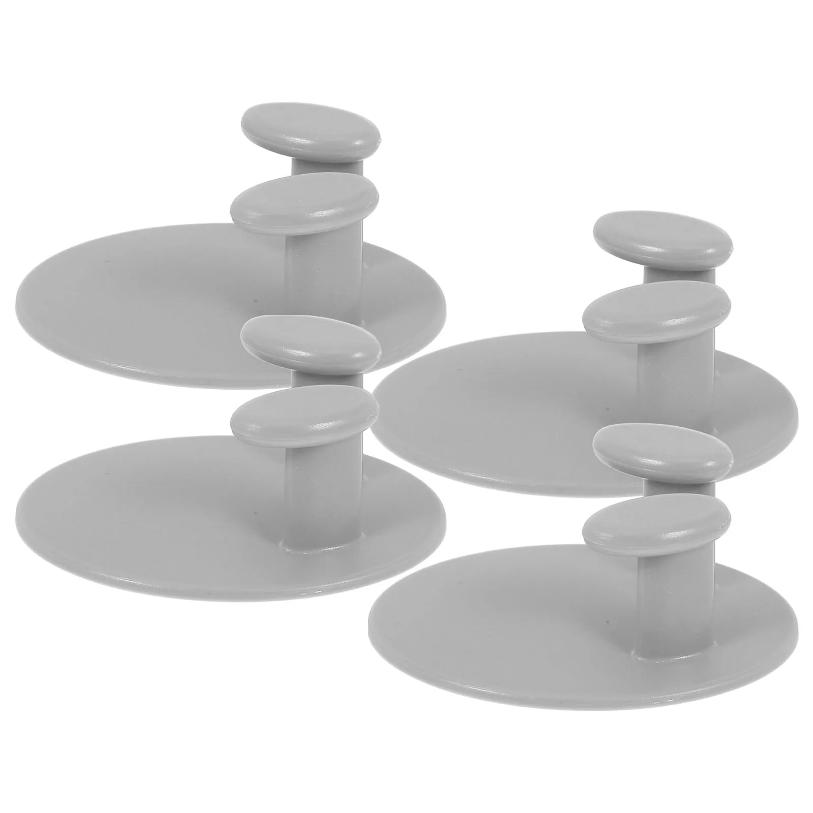 

4 pcs Power Cord Storage Rack Self Adhesive Cable Bracket Plug Holders Wire Tidy Clips Oval Hanger Wall Socket Grey Multi