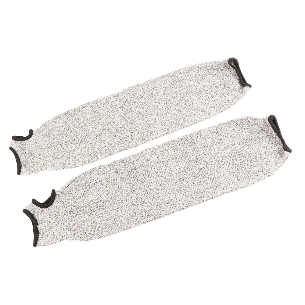 2 Pairs Pack Level 5 Protection Cut Resistant Arm Sleeves Cut Resistant Fabric Burn Protection Safety Arm Guards