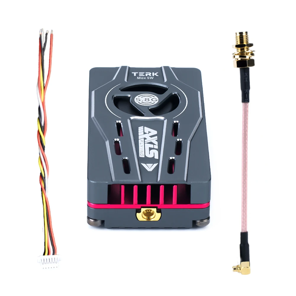 Axisflying Analog VTX 5.8GHz Max 5W High Power Radiator OSD TERK Video Transmitter dla FPV RC Long Range Drone 5/7/10inch