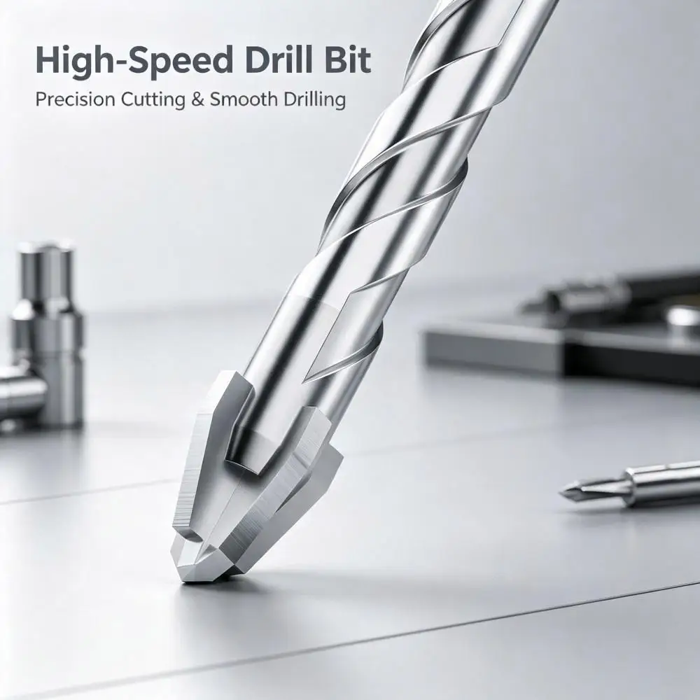 T9 9-Blade High Hard Eccentric Tile Drill Bits, Carbide Masonry Drill Bits for Tile, Glass, Marble, Concrete & Cement Drilling
