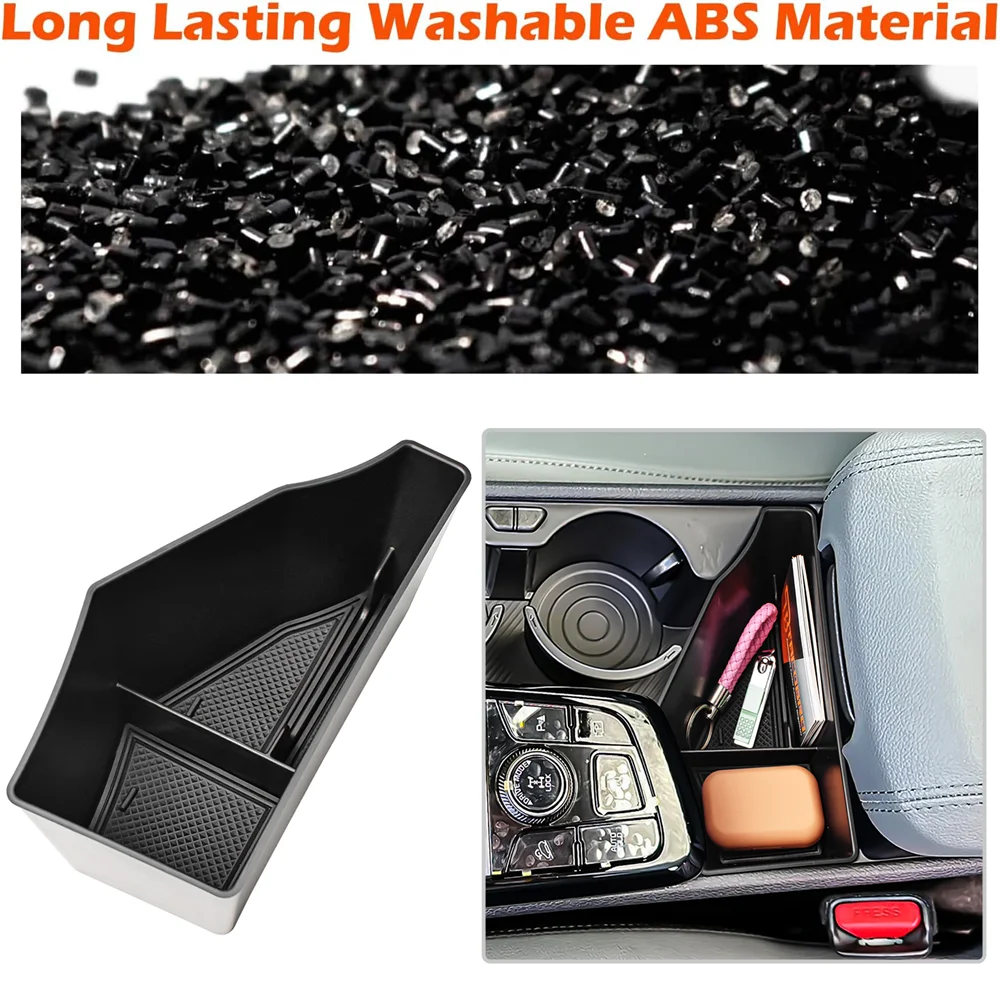 Center Console Organizer Tray for Kia Sportage 2023 2024 NQ5 Armrest Storage Box Car ABS Accessories Center Console Storage Box