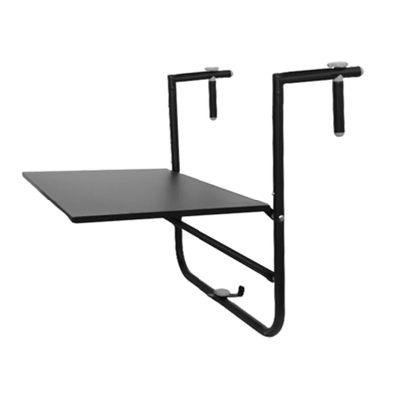 HiR1371 Small Modern Simple Hanging Learning Table, Metal Carbon Steel Wall Mounted, Folding Table, Balcony Railing, Modern and