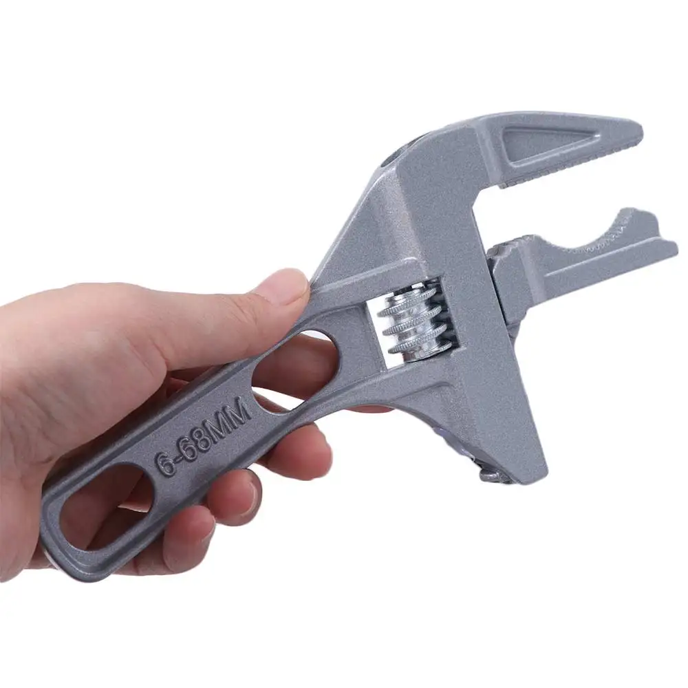 Short Handle Bathroom Wrench Large Opening 6-68mm Adjustable Spanner Adjustable Spanner Plumbing Wrench Tight Spaces