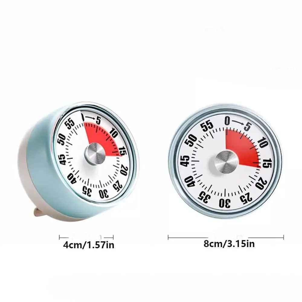 Simple 60-Minutes Visual Timer Magnetic Clock Mechanical Timer Self-discipline Visualization Kitchen Timer Student Study
