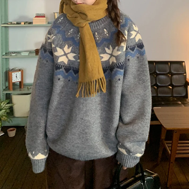 Ropa de mujer suéter con capucha Otoño e Invierno tejidos nuevos Tops mangas largas moda capa Base para mantener el calor