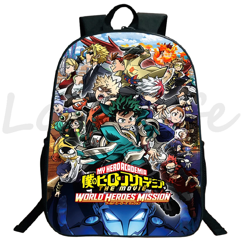 My Hero Academia Anime Mochila para meninos e meninas, mochila de grande capacidade, mochila para laptop, mochilas escolares, mochila de viagem, estudantes