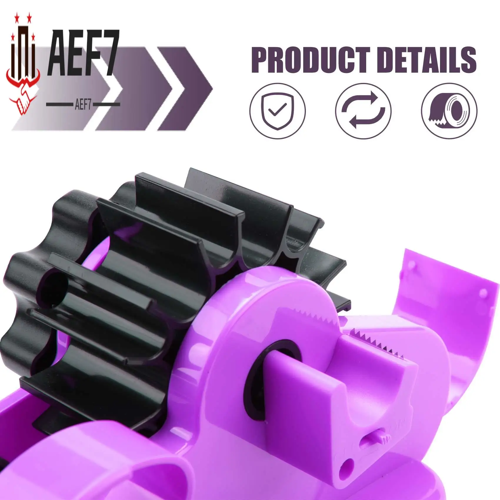 AEF7-Semi- Automatic Desk Tape Dispenser Semi Automatic Cutting Tape On Off Manual For Washi Transparent Tapes